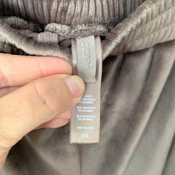 Set SKIMS Amethyst Brown Velour Track Jacket Jogger 2XL - Picture 12 of 13